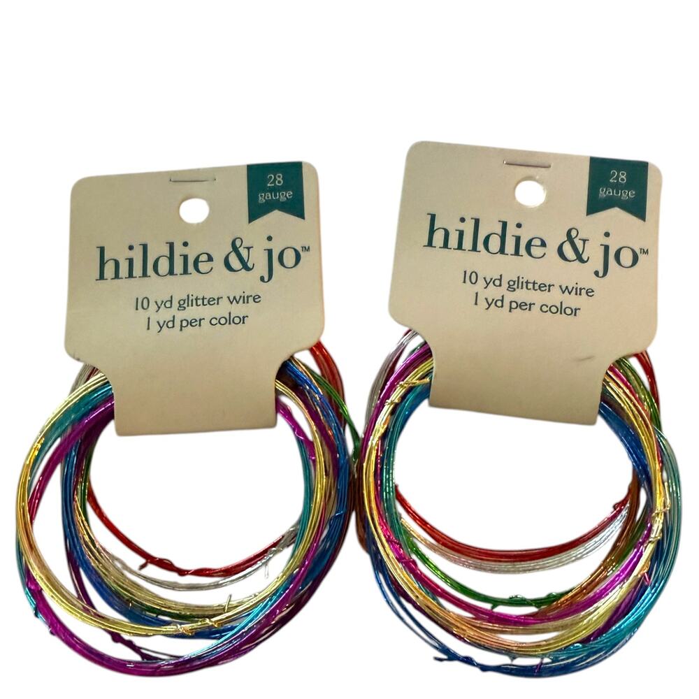 Hildie & Jo 10 Yards Colorful Glitter Wire Set Of 2